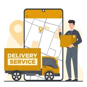 delivery-service-concept-set-cash-delivery-cargo-truck-scooter-vector-flat-illustration_939213-1252